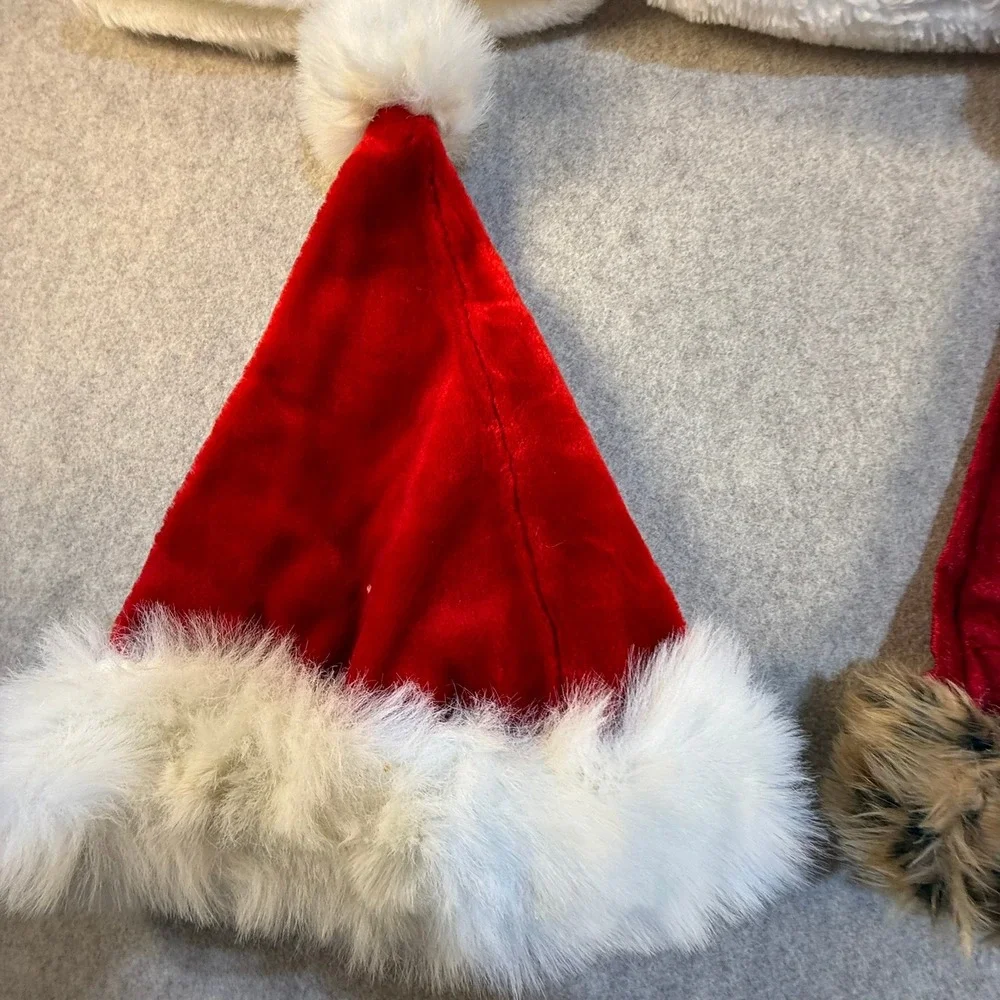 Santa Hat Lot of 6 Denver Broncos Elf Leopard Beard‎
